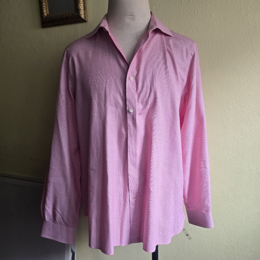 Michael Kors Men's Light Pink Button-Down Shirt 17-17.5.  34/35XL